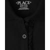 The Children’s Place Girls’ Short Sleeve Ruffle Pique Polo, 2 Pack(Black)