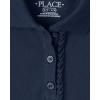 The Children’s Place Girls’ Short Sleeve Ruffle Pique Polo, 2 Pack(Tidal)