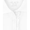 The Children’s Place Girls’ Short Sleeve Ruffle Pique Polo, 2 Pack(Tidal/White)