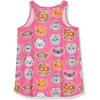 The Children’s Place Girls’ Sleeveless Tank Top and Short 2 Piece Pajama Set(Rainbow Animals)