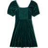 The Children’s Place Womens Short Sleeve Holiday Dress(Balt Green Velour)
