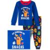The Children’s Place baby boys Button Long Sleeve Top and Pants Snug Fit 100% Cotton 2 Piece Pajama Set(Did Someone Say Snacks)