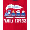 The Children’s Place baby boys Button Long Sleeve Top and Pants Snug Fit 100% Cotton 2 Piece Pajama Set(Family Express Train)