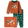 The Children’s Place baby boys Button Long Sleeve Top and Pants Snug Fit 100% Cotton 2 Piece Pajama Set(Raccoon)