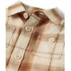 The Children’s Place baby-boys And Newborn Button Down Shirt and Pants, 2 Piece Outfit(Iced Coffee Flannel)