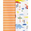The Children’s Place baby-boys And Newborn Short Sleeve Bodysuits, Multipacks(Dinos/Stripe 5-pack)