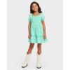 The Children’s Place girls Floral Smocked Babydoll Dress(Mint Tea)