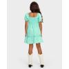 The Children’s Place girls Floral Smocked Babydoll Dress(Mint Tea)
