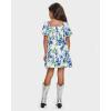 The Children’s Place,Short Sleeve Fashion Dress(Renew Blue Floral)