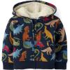 The Children’s Place And Toddler Long Sleeve, Sherpa Lined, Zip-front Hoodie Sweatshirt(Blue Dino)