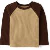 The Children’s Place Baby Boys’ and Toddler Long Sleeve Everday Casual Thermal Knit Shirt(Sierra Tan Raglan)