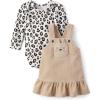 The Children’s Place Baby Girls’ and Toddler Long Sleeve Top and Dress Set(Leopard)