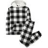 The Children’s Place Baby and Family Matching Fleece Holiday Pajama Set(Black/White Check)