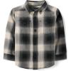 The Children’s Place Baby-Boys and Toddler Long Sleeve Button Down Shirt(Black Buff)