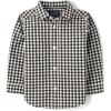 The Children’s Place Baby-Boys and Toddler Long Sleeve Button Down Shirt(Black Plaid)