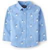 The Children’s Place Baby-Boys and Toddler Long Sleeve Button Down Shirt(Snowmen Print)