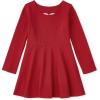 The Children’s Place Baby-Girls and Toddler Skater Dress, Long Sleeve(Classic Red)