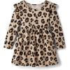 The Children’s Place Baby-Girls and Toddler Skater Dress, Long Sleeve(Latte Leopard Flutter)