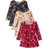 The Children’s Place Baby-Girls and Toddler Skater Dress, Long Sleeve(Spooky Doodle/Harvest Pumpkin/Cheerful Trees)