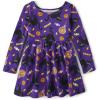 The Children’s Place Baby-Girls and Toddler Skater Dress, Long Sleeve(Spooky Purple)