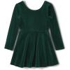 The Children’s Place Baby-Girls and Toddler Skater Dress, Long Sleeve(Velour Green)