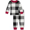 The Children’s Place Family Matching, Plaid Waffle 2 Piece Pajama Sets(Black/White Check)