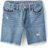 The Children’s Place Girls’ Denim Midi Shorts(Lea Distressed)