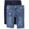 The Children’s Place Girls’ Denim Skimmer Shorts(Thistle Wash Denim 2-pack)