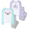 The Children’s Place Girls’ Long Sleeve Top and Pants Pajama Sets(Koala/Unicorn 2-pack)