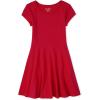 The Children’s Place Girls’ Short Sleeve Basic Skater Dress 2 Pack(Ruby Single)