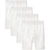 The Children’s Place Girls’ Solid Bike Shorts(White 4 Pack)