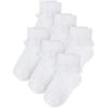 The Children’s Place Girls’ Turn Cuff Socks Variety Pack(White 6-pack)
