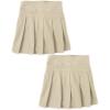 The Children’s Place Girls’ Uniform Pleated Skort(Sandy 2-pack)
