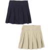 The Children’s Place Girls’ Uniform Pleated Skort(Sandy/Tidal 2-pack)
