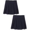 The Children’s Place Girls’ Uniform Pleated Skort(Tidal 2-pack)
