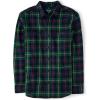 The Children’s Place Men’s Long Sleeve Flannel Button Up Shirt Buffalo Plaid(Spruce Plaid Flannel – Dad)