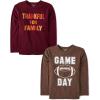 The Children’s Place Unisex-Child All Holidays,Birthdays Long Sleeve Graphic T-Shirts,2 Pack(Thankful for Family)