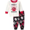 The Children’s Place baby boys Button Long Sleeve Top and Pants Snug Fit 100% Cotton 2 Piece Pajama Set(Daddys Monster)