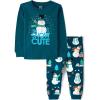 The Children’s Place baby boys Button Long Sleeve Top and Pants Snug Fit 100% Cotton 2 Piece Pajama Set(Snow Cute)
