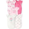 The Children’s Place baby-boys And Newborn Short Sleeve Bodysuits, Multipacks(Flamingo 5-pack)