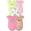 The Children’s Place baby-boys And Newborn Short Sleeve Bodysuits, Multipacks(Flower Child/Beautiful 5-pack)