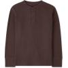 The Children’s Place boys Long Sleeve Thermal Henley Shirt(Brown Bear)