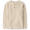 The Children’s Place boys Long Sleeve Thermal Henley Shirt(Straw)