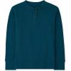 The Children’s Place boys Long Sleeve Thermal Henley Shirt(Teal Tides)