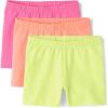 The Children’s Place girls Assorted Cartwheel Shorts(Magenta/French Rose/Neon Yellow 3-pack)