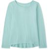 The Children’s Place girls High Low Basic Layering Tee(Eggshell Blue)