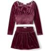 The Children’s Place girls Smocked Top and Skirt 2 Piece Set(Sugar Beet Velour)