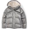 The Children’s Place girls Water and Wind Resistant Hooded Zip Front Puffer Jacket, Microfleece Lined(Metallic Silver)