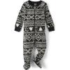 The Children’s Place unisex-baby And Kids, Sibling Matching, Holiday Pajama Sets, Cotton(Fairsile – Black)