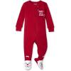 The Children’s Place unisex-baby And Kids, Sibling Matching, Holiday Pajama Sets, Cotton(Red/Santa Footie)